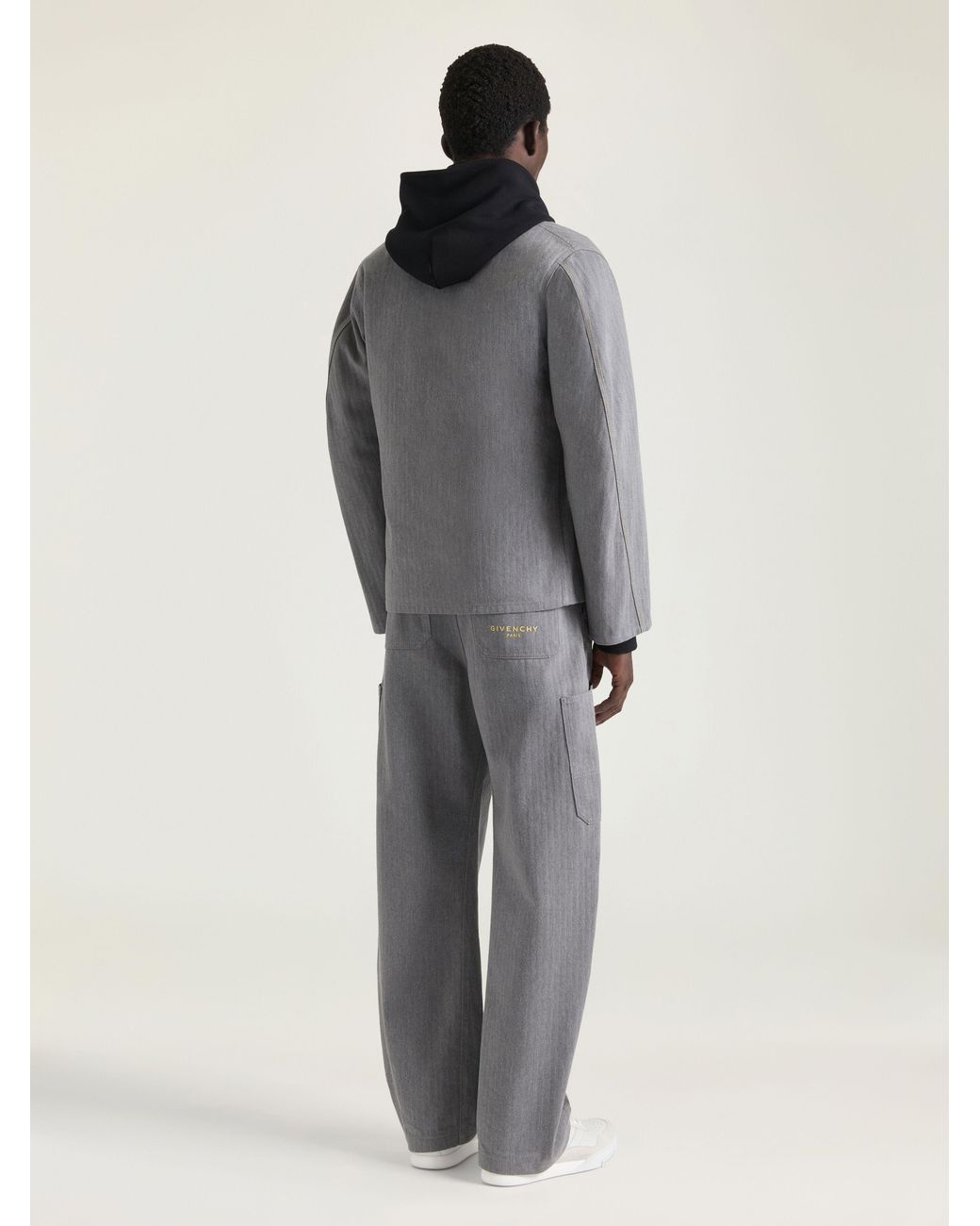 Givenchy Gray Couture Seam Cargo Trousers for men