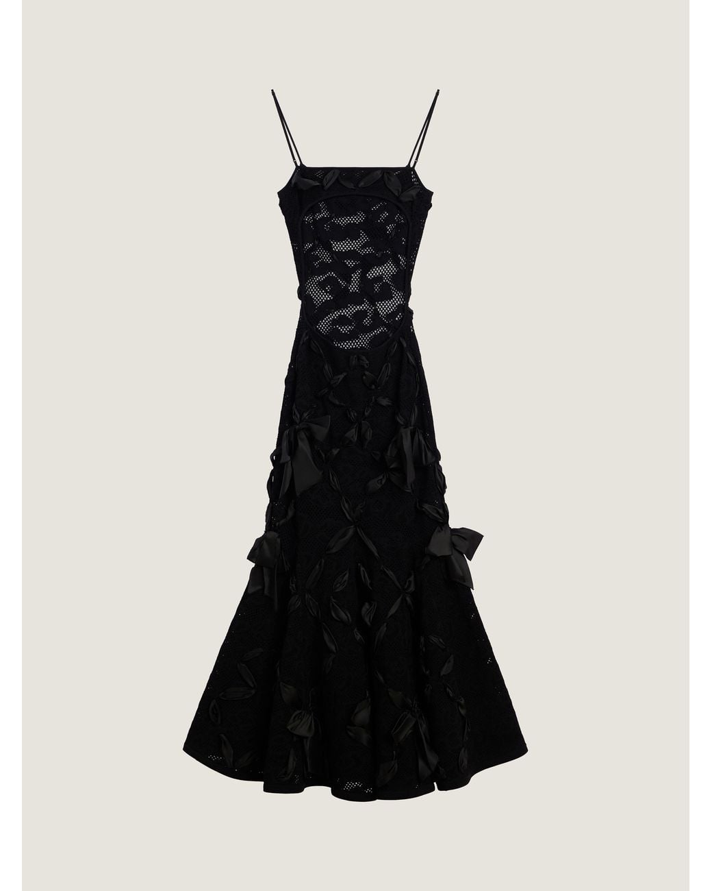 Givenchy Black Sliced Long Dress