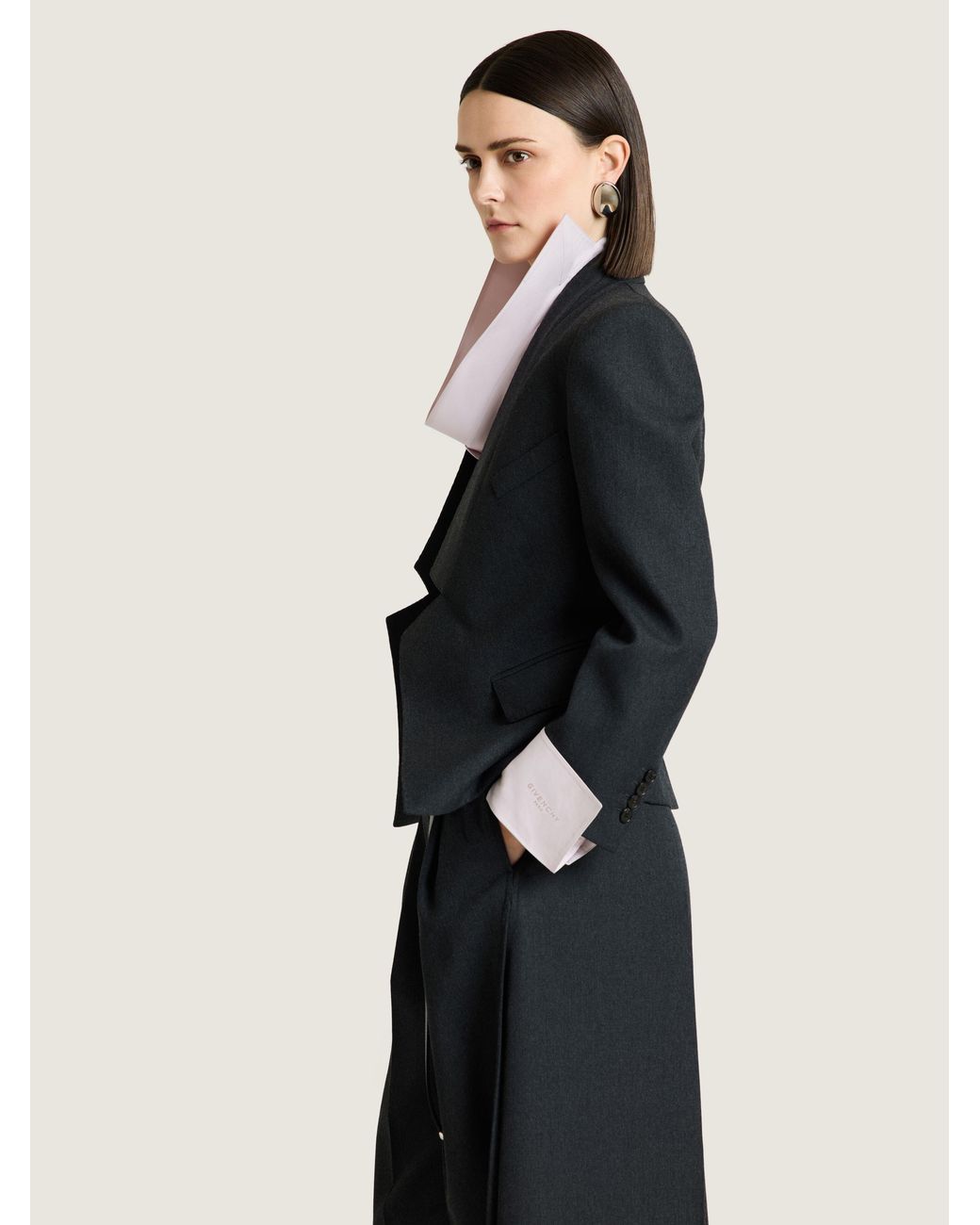 Givenchy Blue Reverse Lapel Jacket
