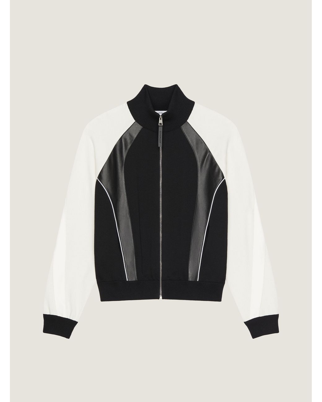 Givenchy Black Bi-Material Blouson With Paris Embroidery for men