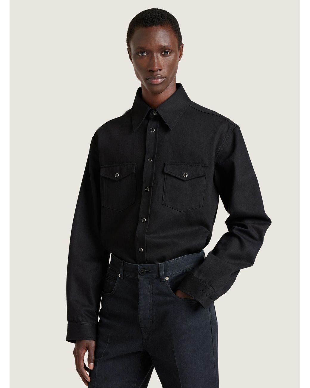 Givenchy Blue Western Shirt for men