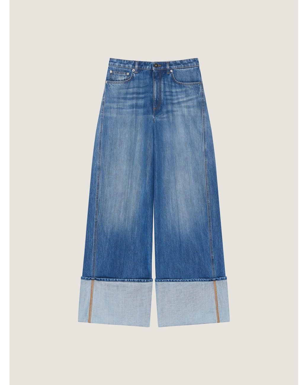 Givenchy Blue Medium Turn-Up Jeans