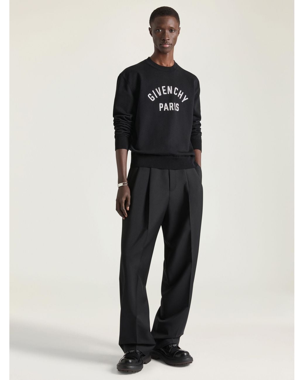 Givenchy Black Double Pleat Pants for men