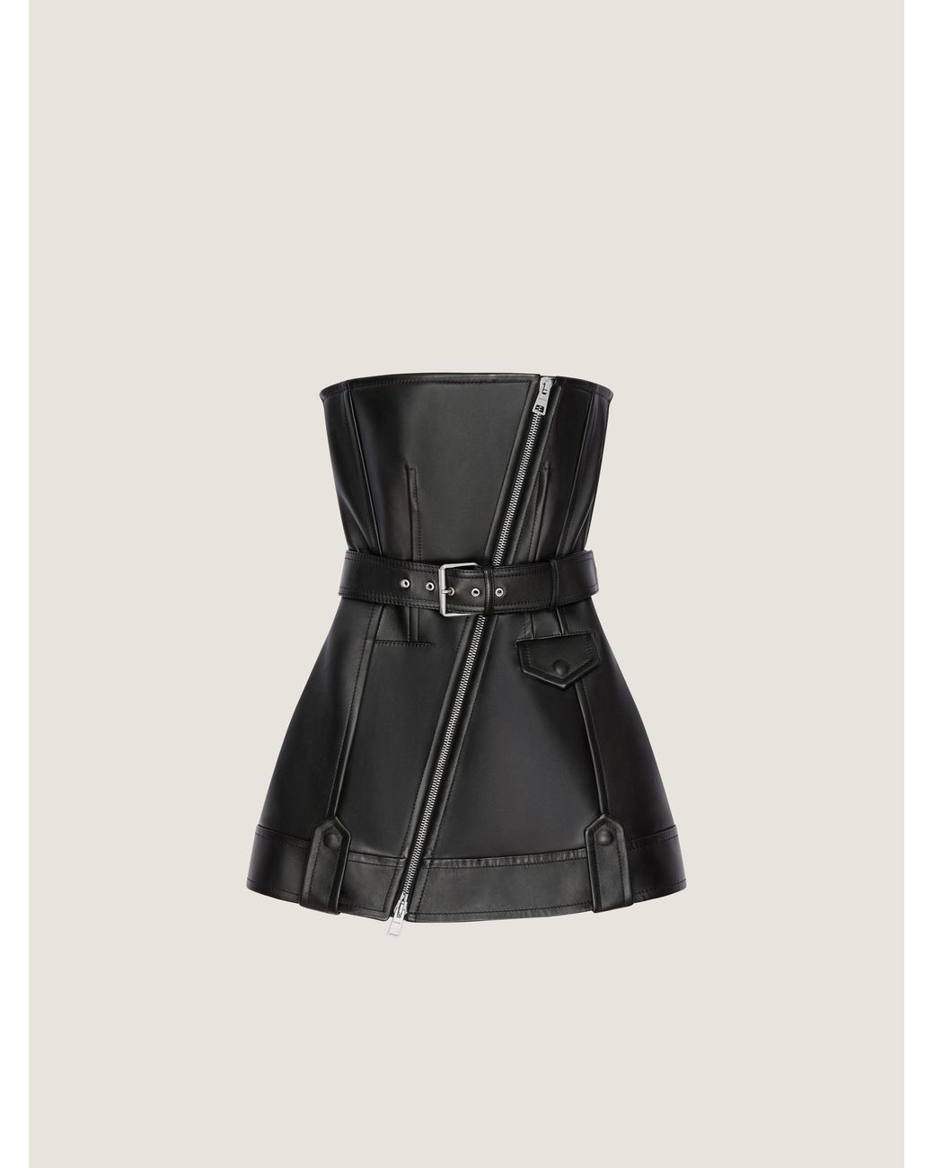 Givenchy Black Mini Bustier Biker Dress