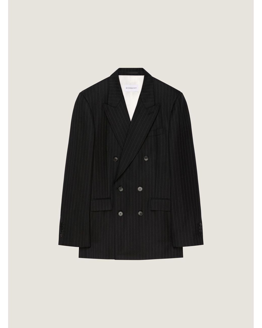 Givenchy Black Double Breasted Fitted Jacket for men