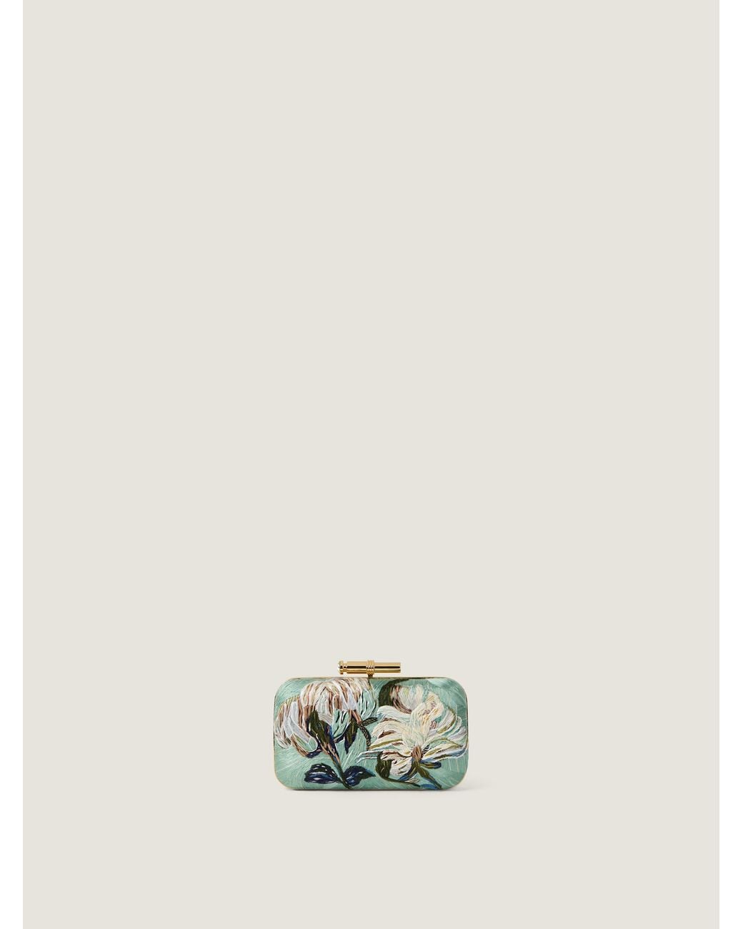 Givenchy Multicolor Pout Evening Clutch With Floral Embroideries