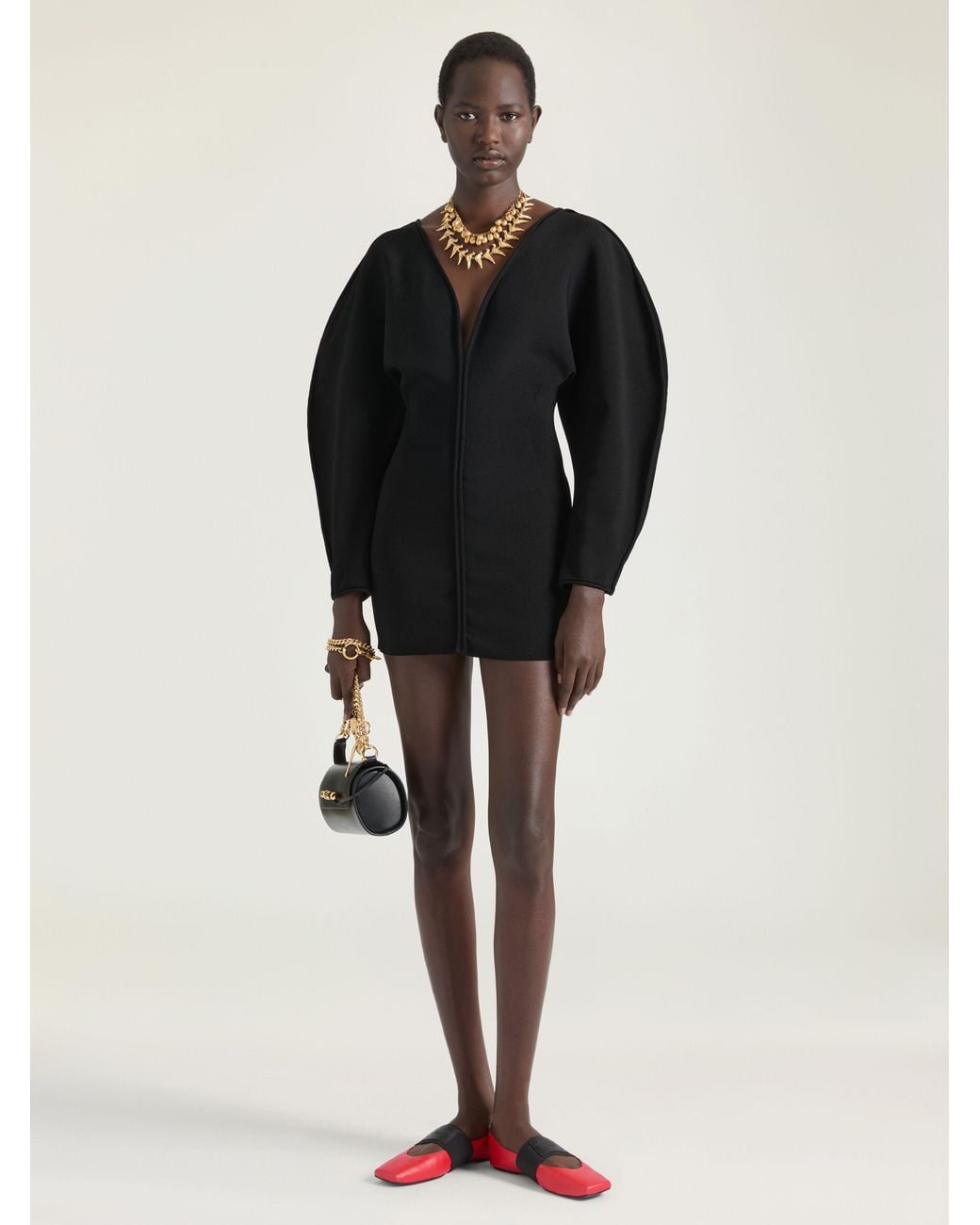 Abito mini Cocoon in maglia tecnica di Givenchy in Black