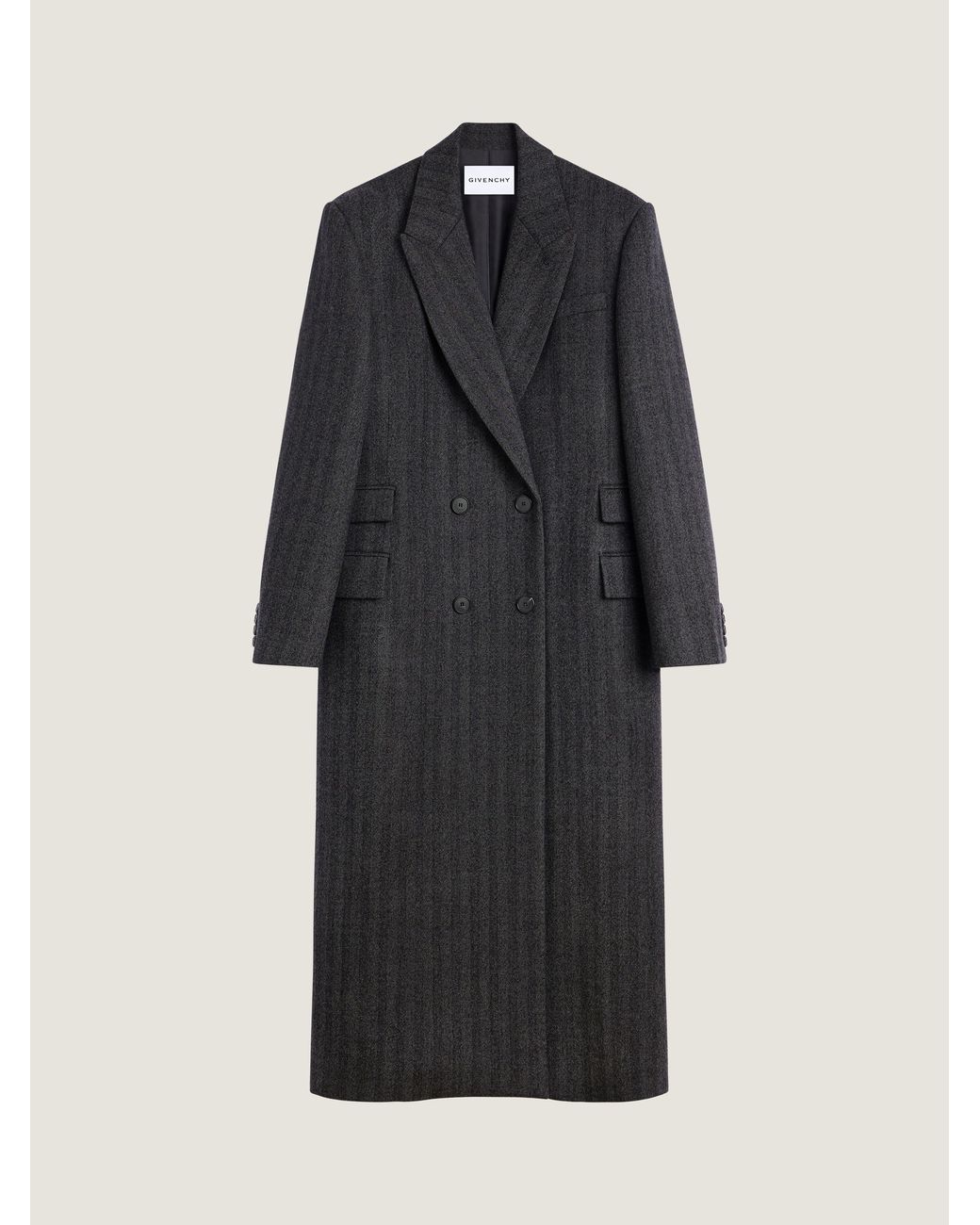 Givenchy Black Long Tailored Coat