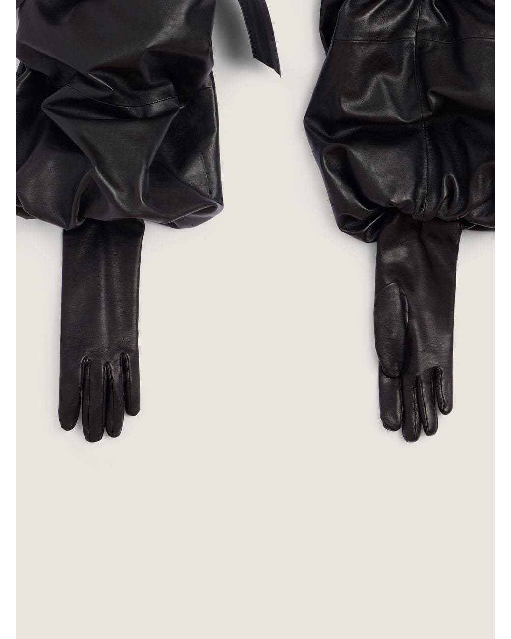 Givenchy Black Large Bonbon Gloves