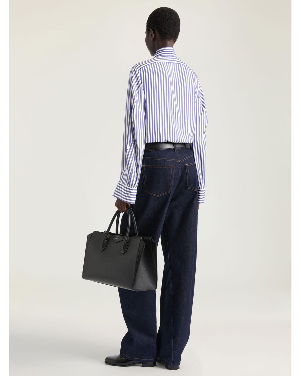 Givenchy Purple Cocoon Striped Shirt