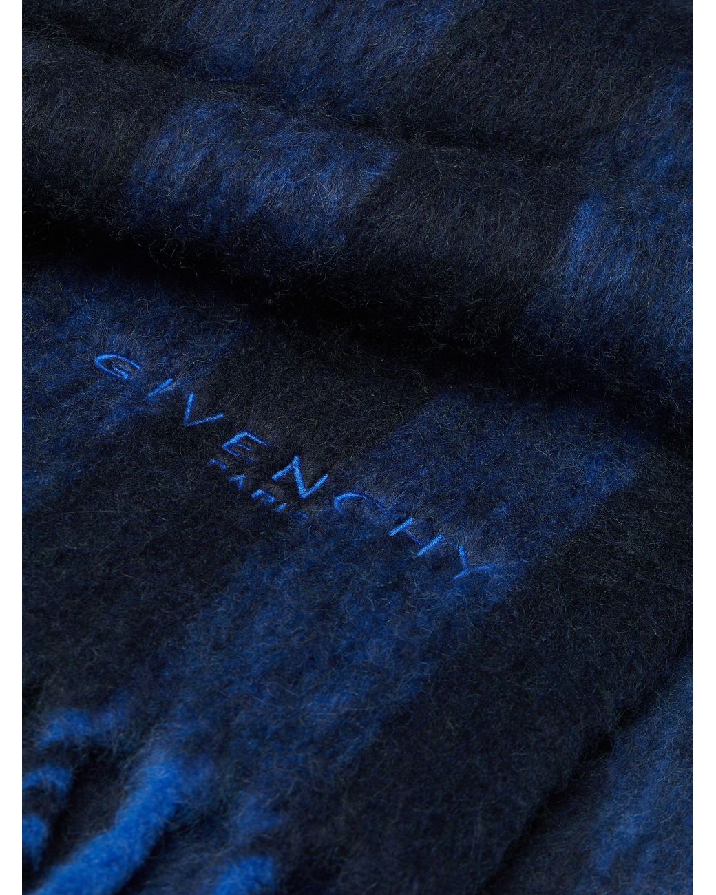 Givenchy Blue Paris Large Striped Scarf for men