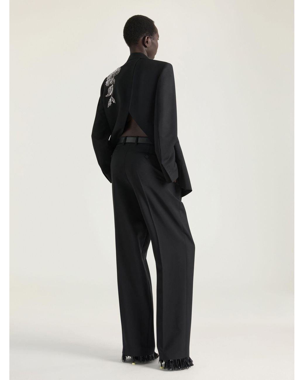 Givenchy Black Double-Breasted Slashed Jacket