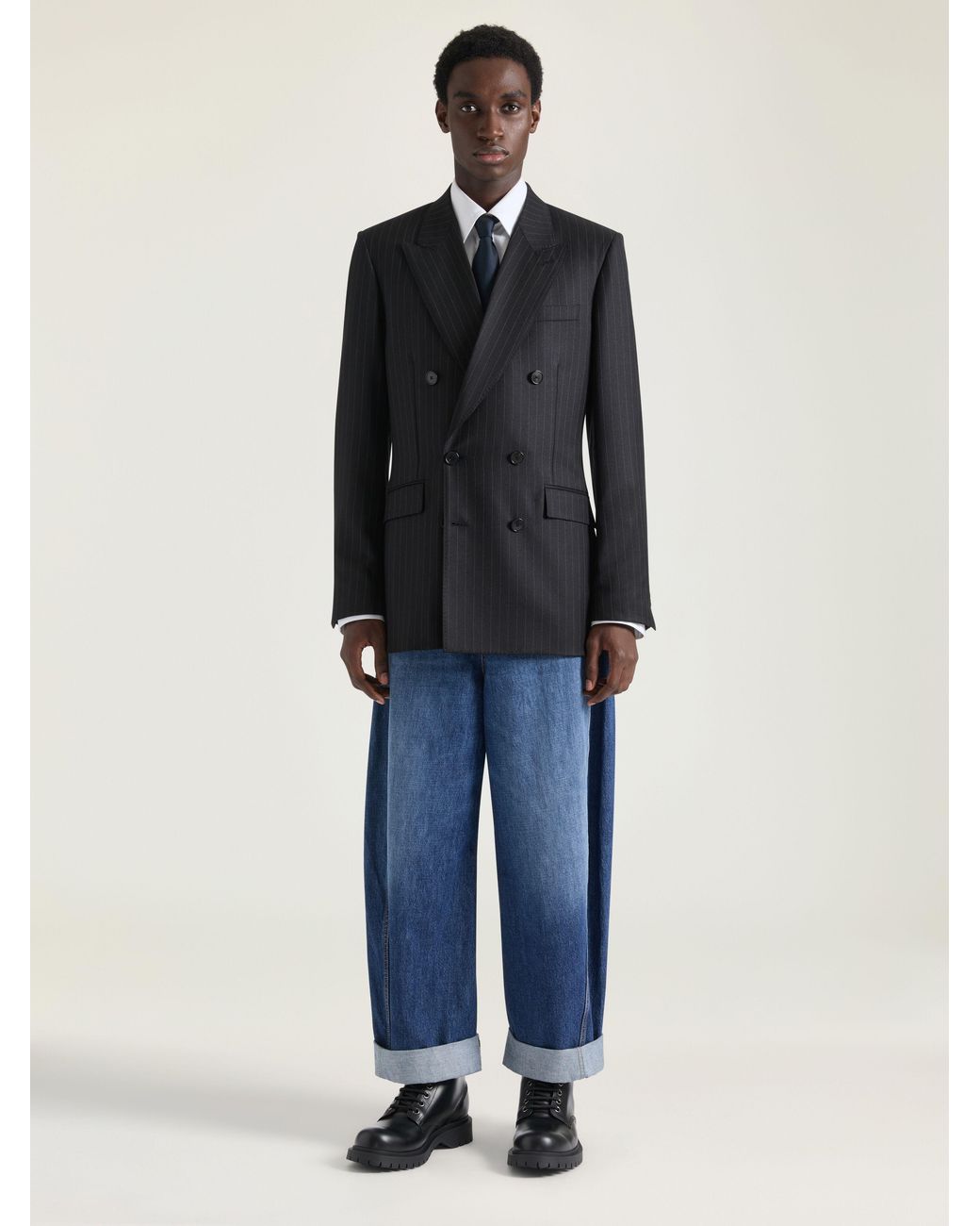 Givenchy Black Double Breasted Fitted Jacket for men