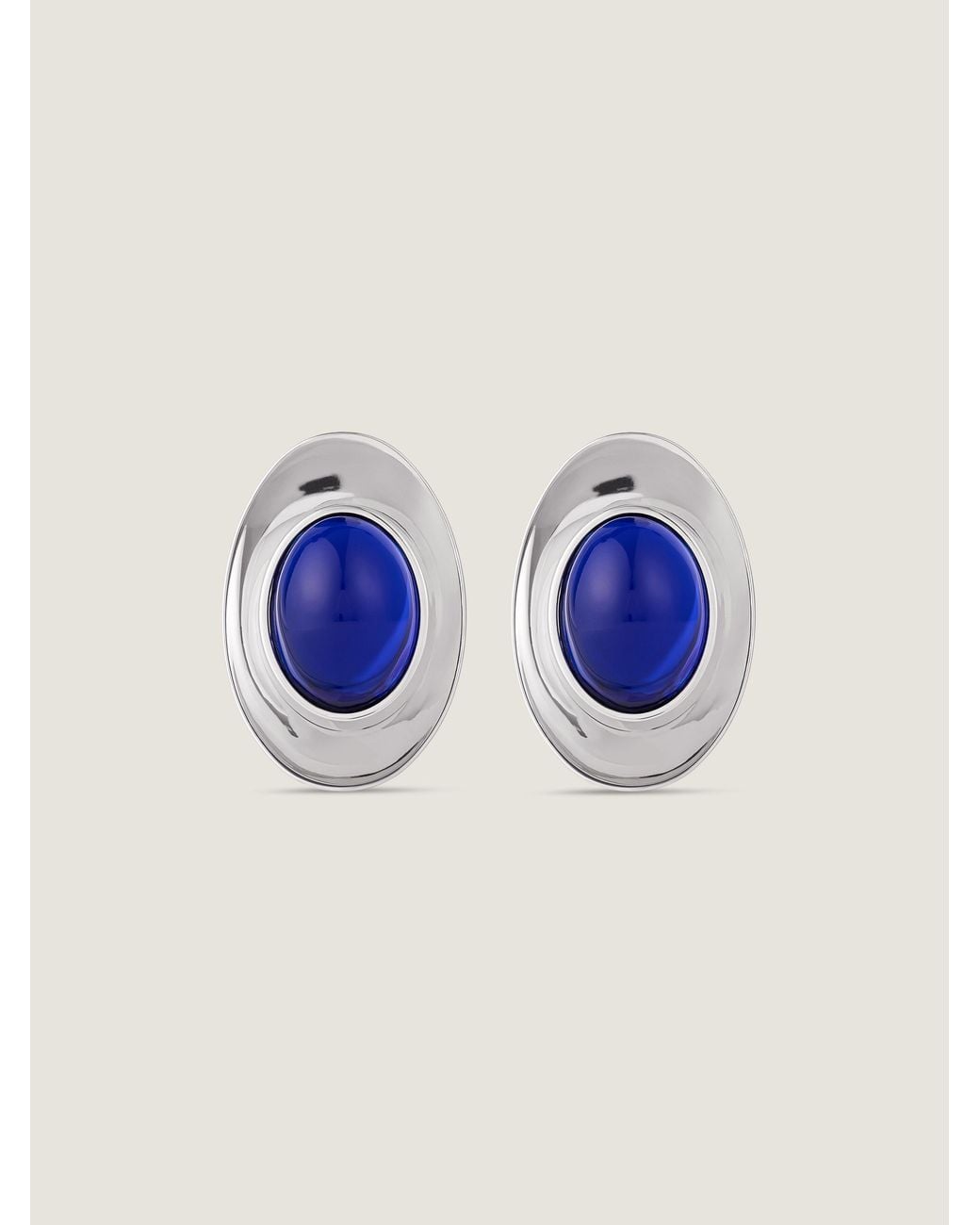 Givenchy Blue Sculpted Gem Earrings