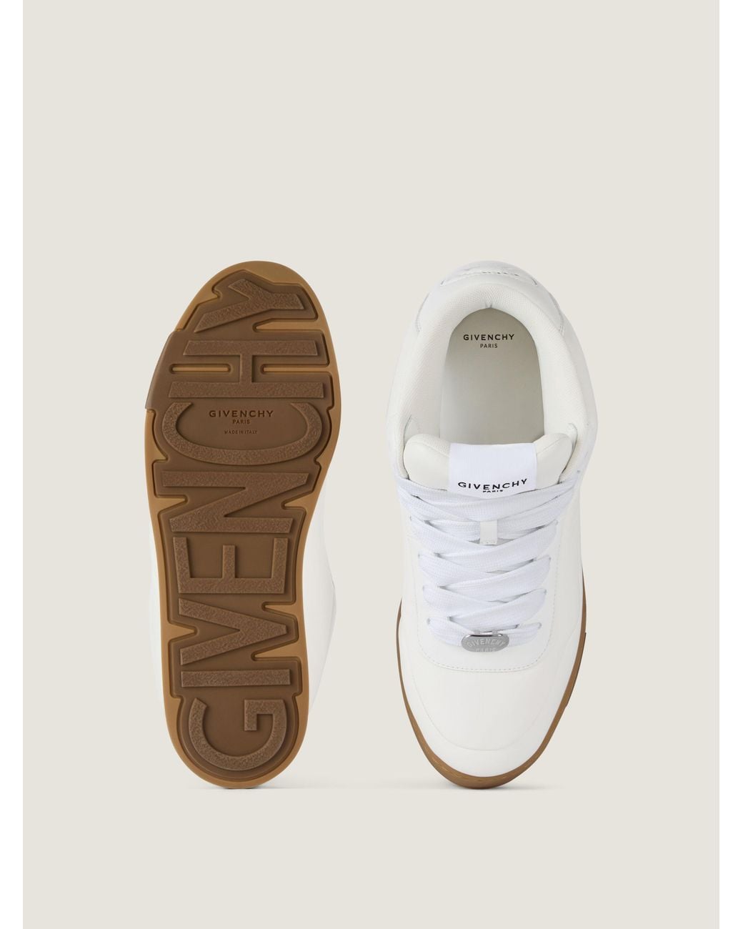 Givenchy White Puffy Yard Mid-Top Sneakers for men
