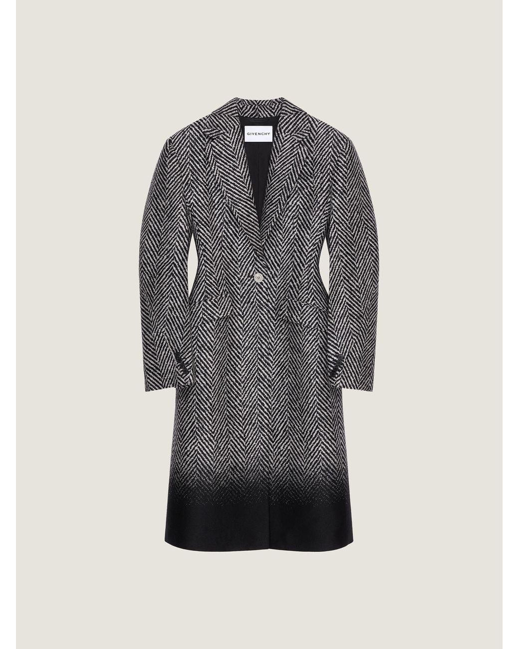 Givenchy Gray Cocoon Fitted Coat