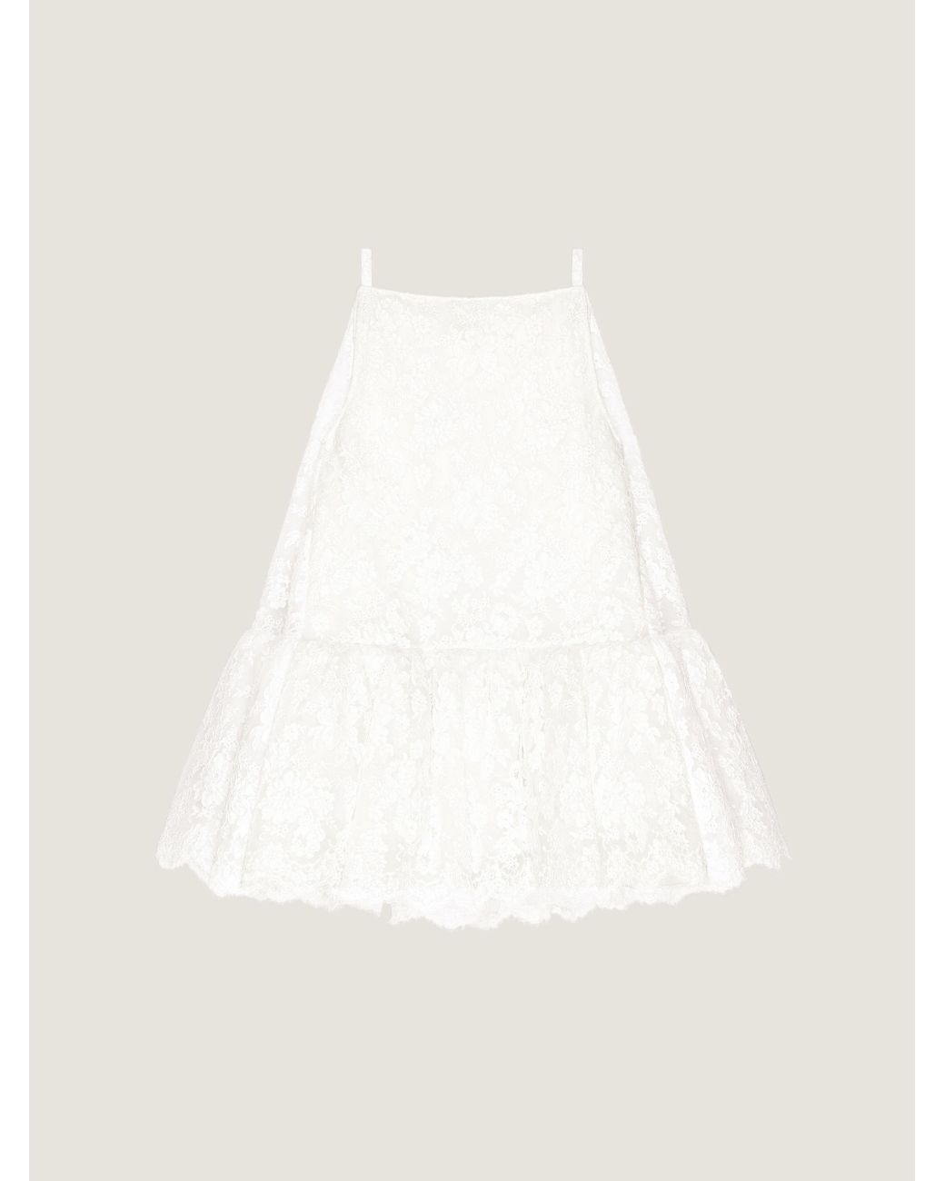 Givenchy Natural Sliced Mini Ruffled Dress