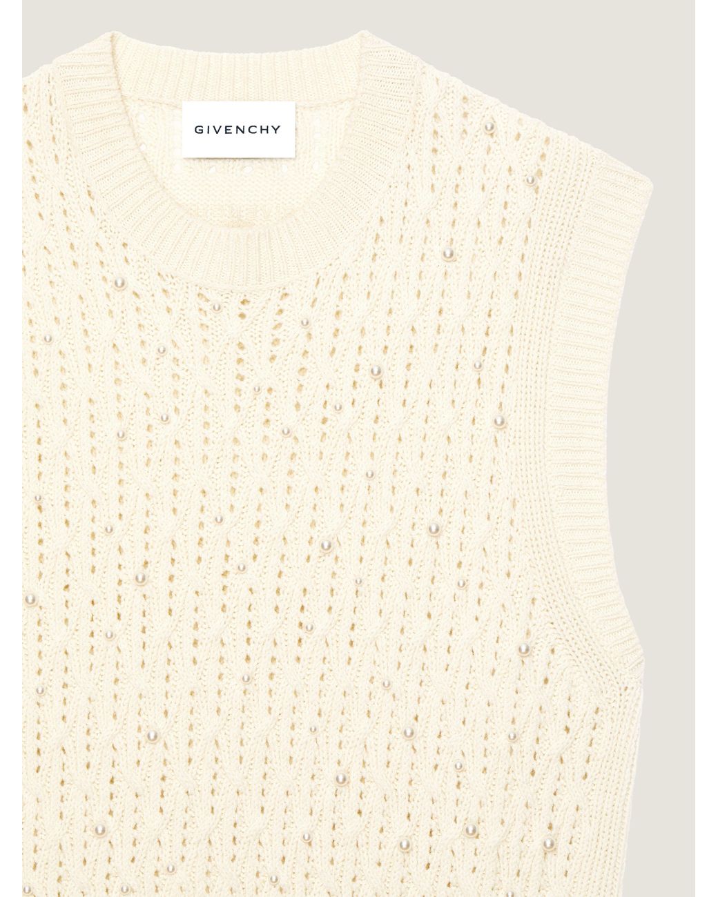 Givenchy Natural Sleeveless Sweater for men