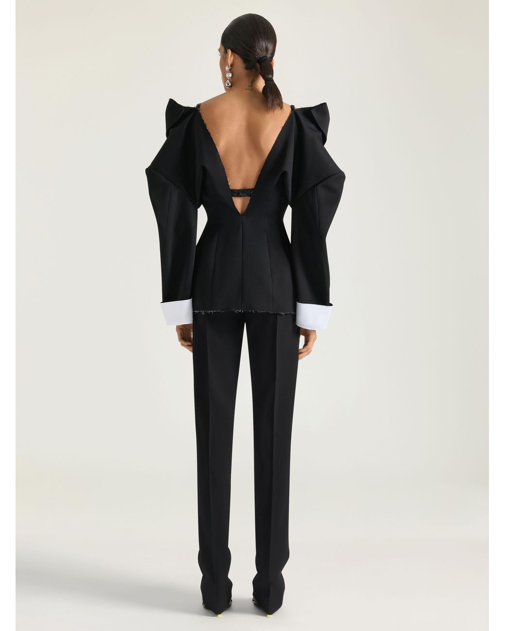 Givenchy Black Single-Breasted Slashed Jacket