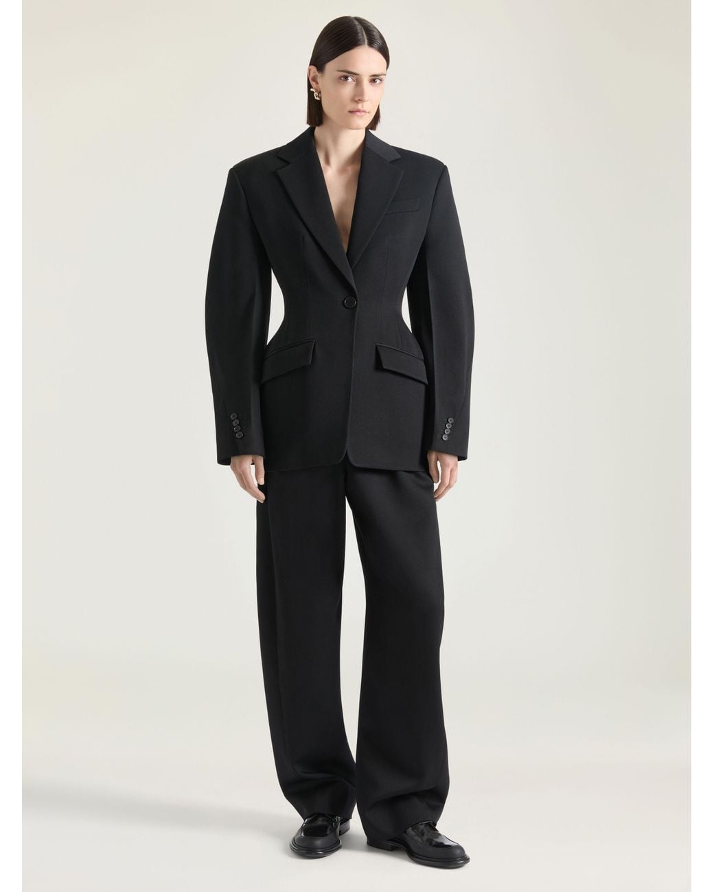 Givenchy Black Single-Breasted Cocoon Jacket