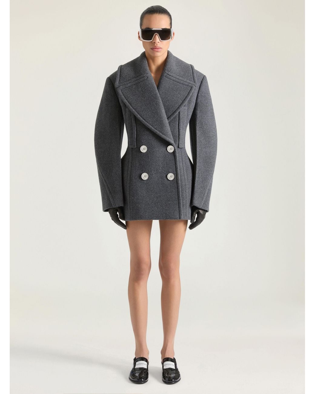 Givenchy Blue Cocoon Peacoat