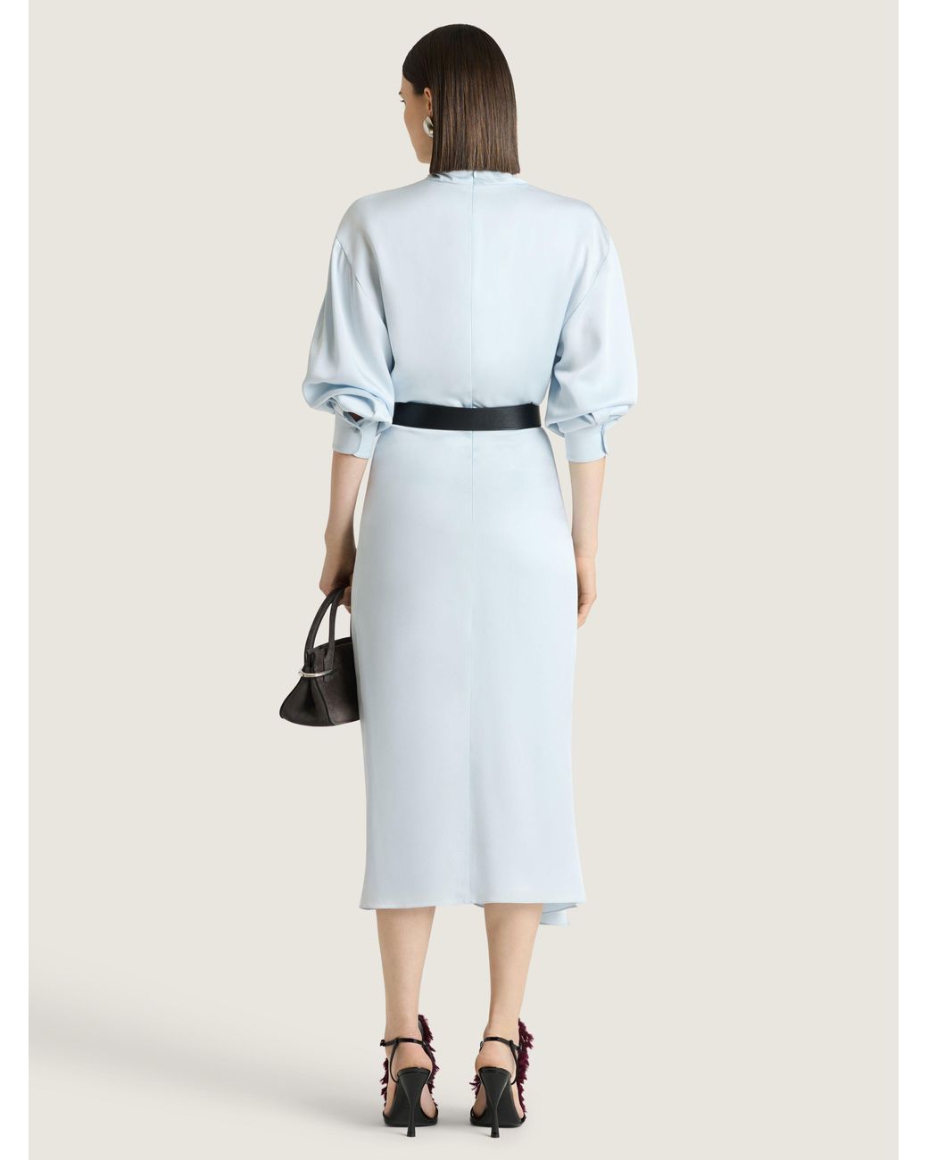 Givenchy White Midi Draped Dress