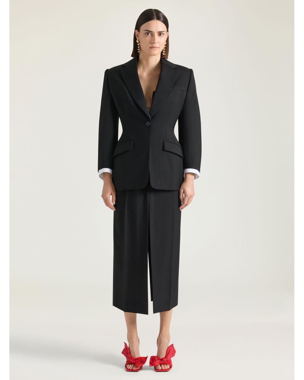 Givenchy Blue Single-Breasted Cocoon Jacket