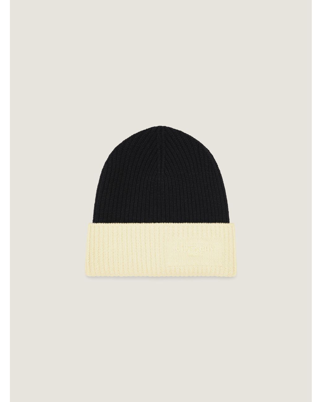 Givenchy Black Bicolor Beanie for men