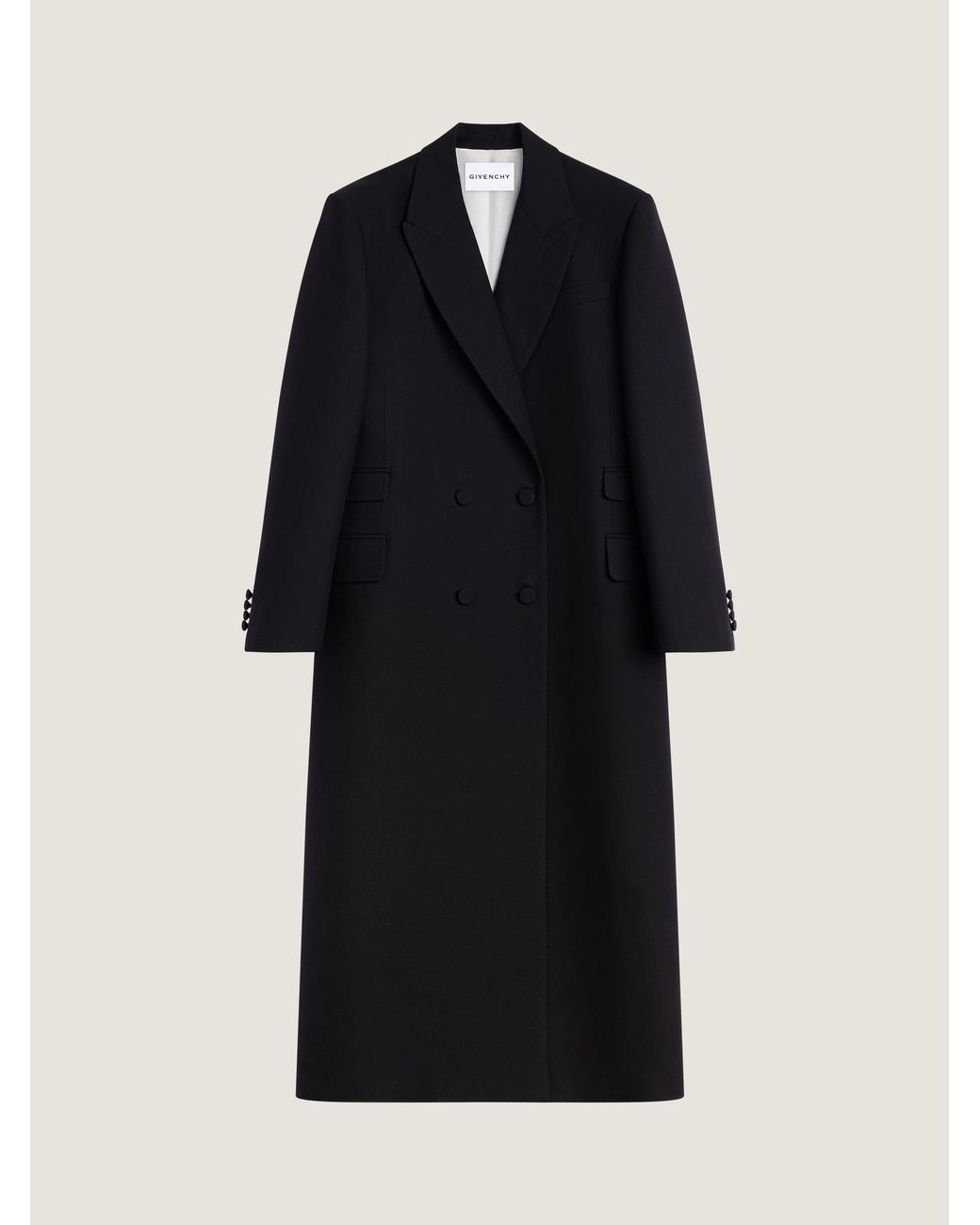 Givenchy Black Long Tailored Coat