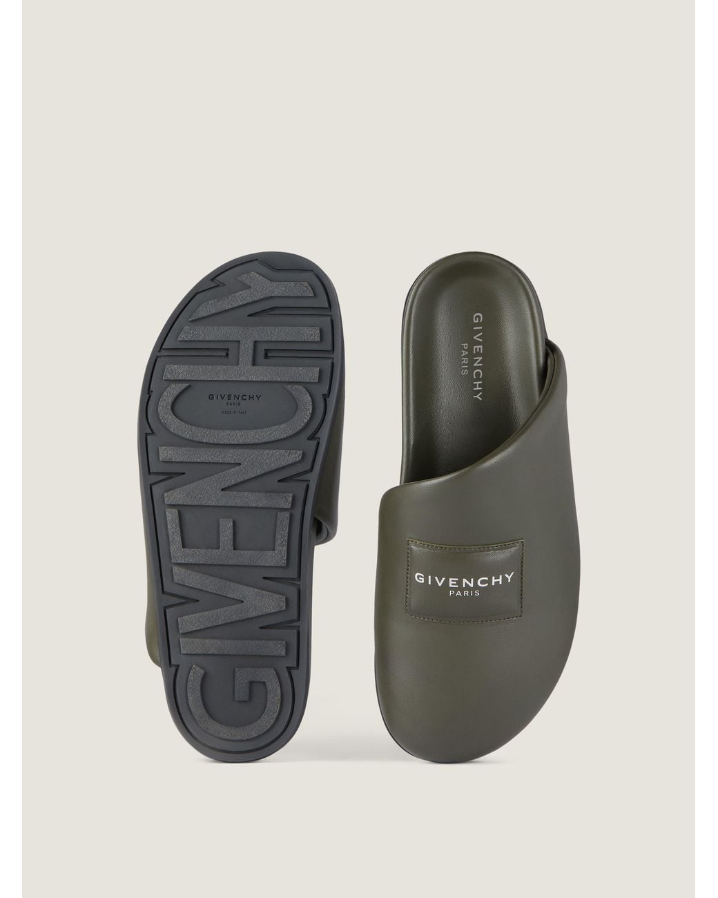 Mules Puffy en cuir nappa Givenchy pour homme en coloris Green
