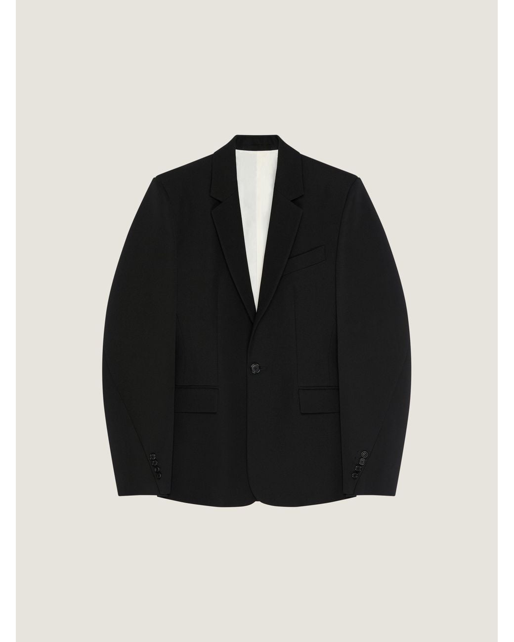 Givenchy Black Single-Breasted Form Fit Jacket for men