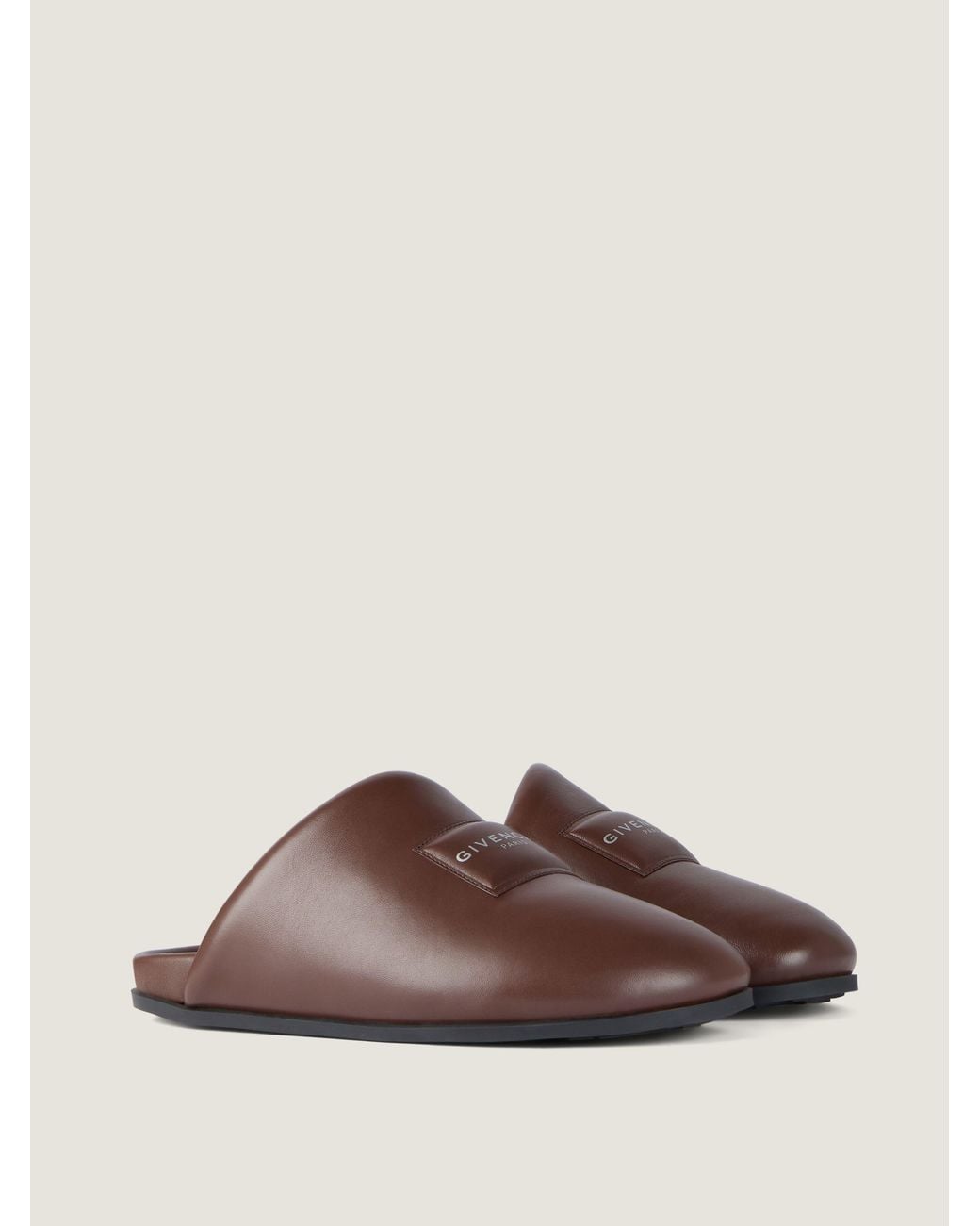 Mules Puffy en cuir nappa Givenchy pour homme en coloris Brown