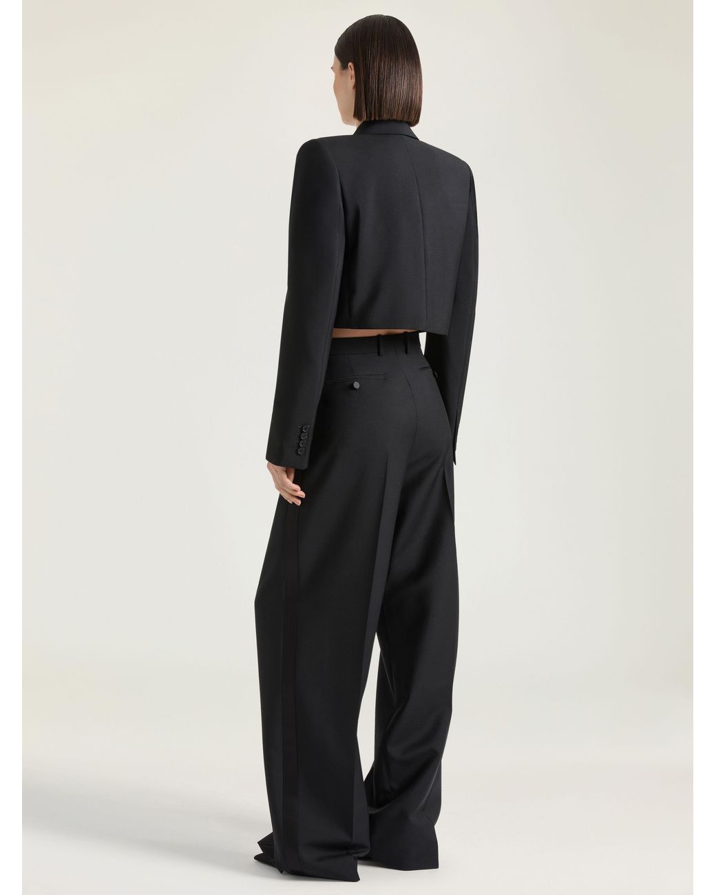 Givenchy Black Tuxedo Double Pleat Trousers