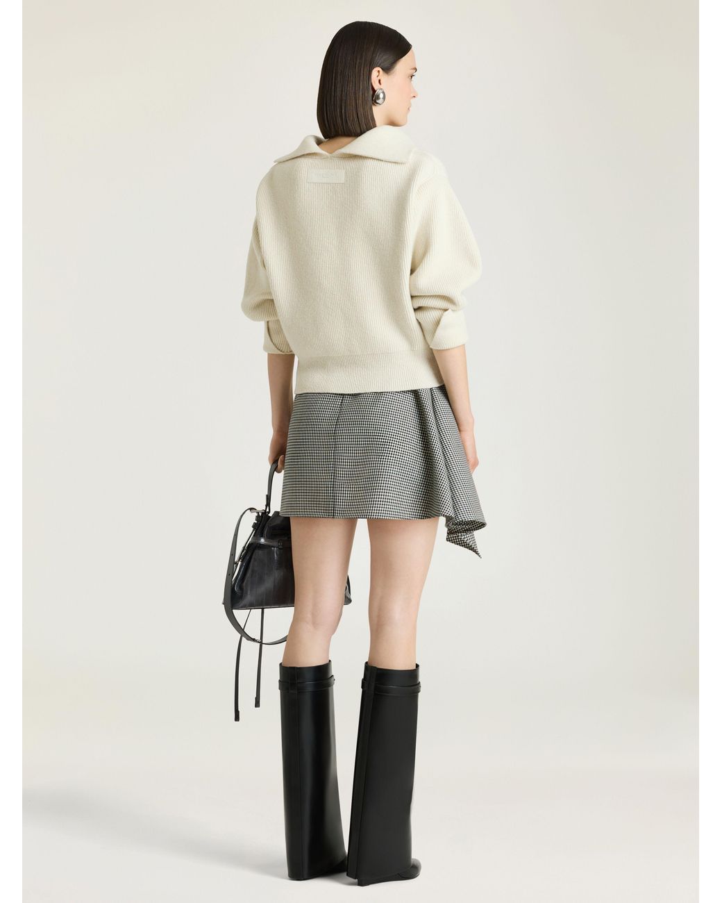 Givenchy Gray Slashed Mini Skirt