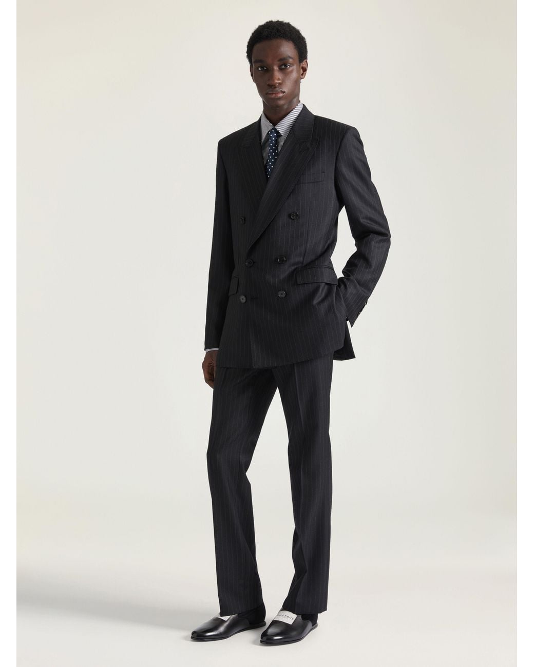 Givenchy Black Double Breasted Fitted Jacket for men