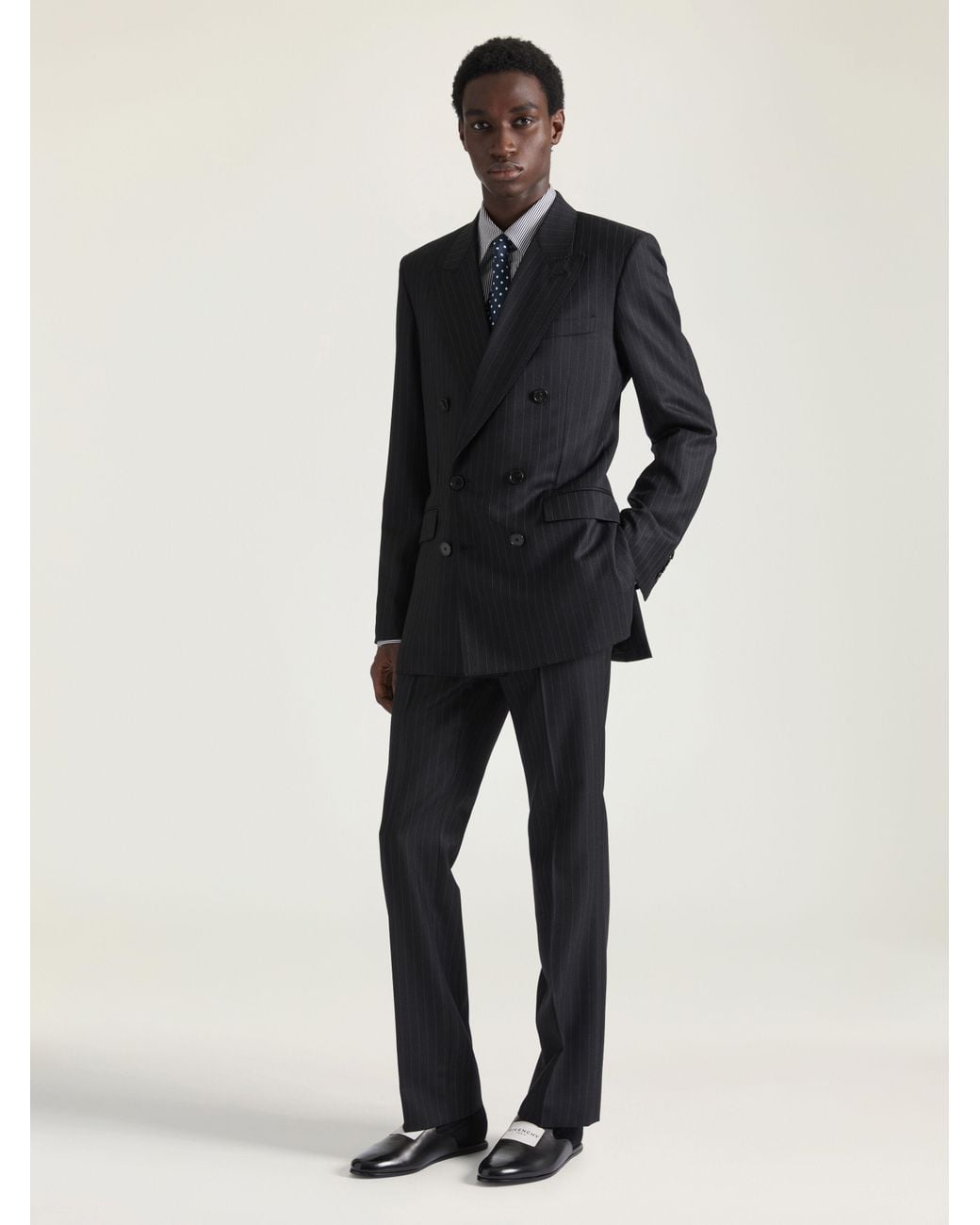 Givenchy Black Double Breasted Fitted Jacket for men