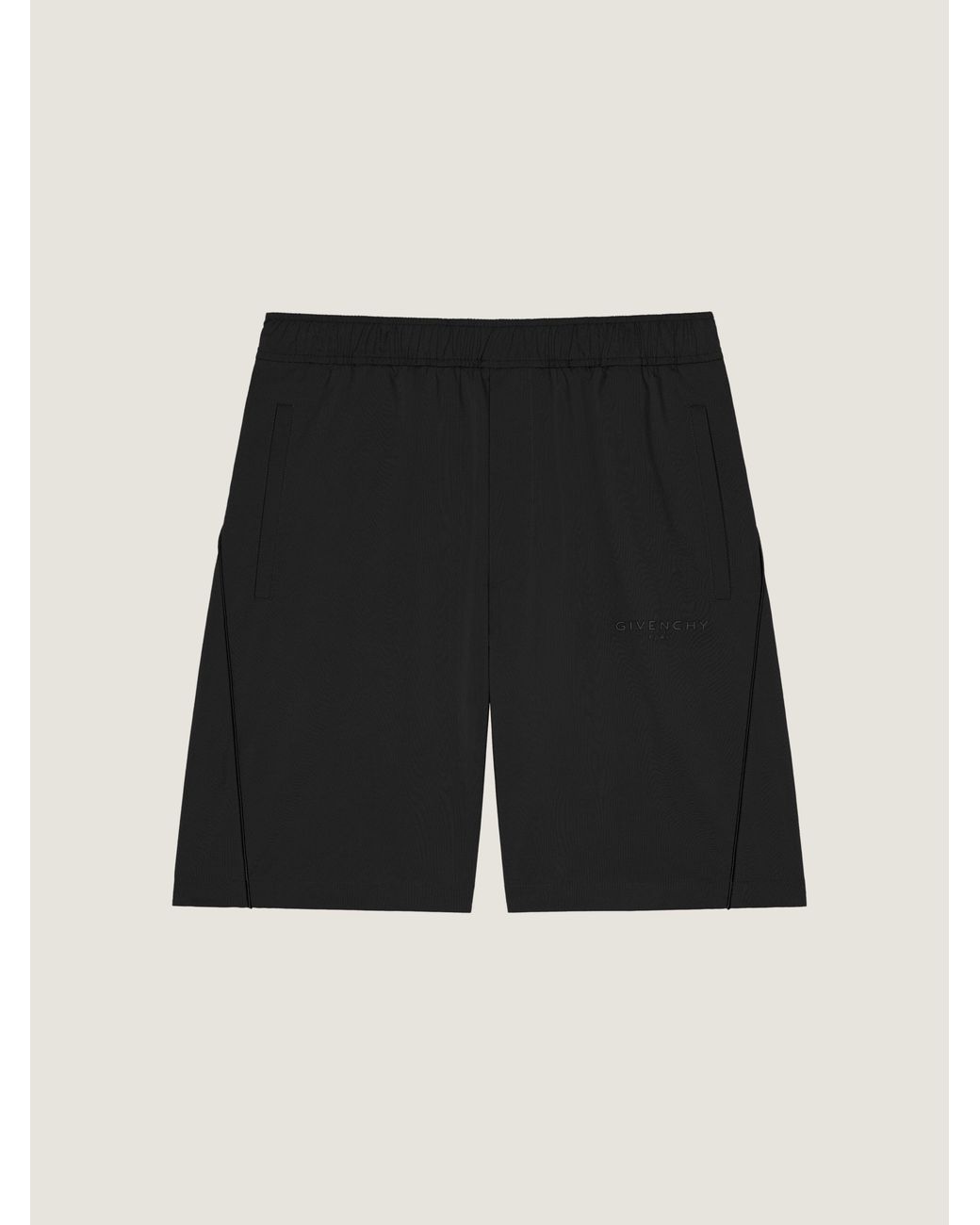 Givenchy Black Bermuda Shorts With Paris Jacquard for men
