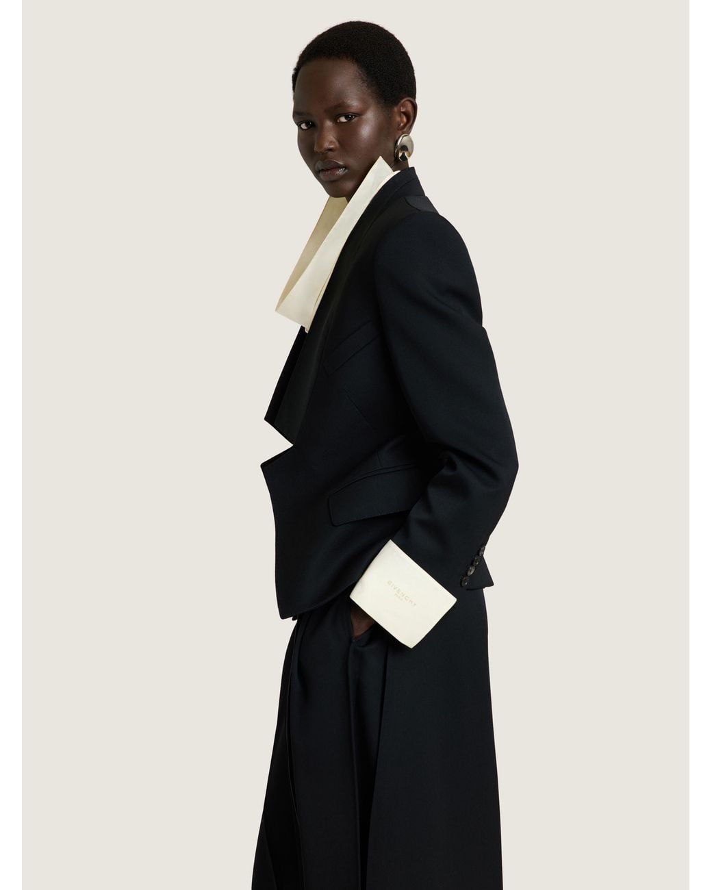 Givenchy Blue Reverse Lapel Jacket