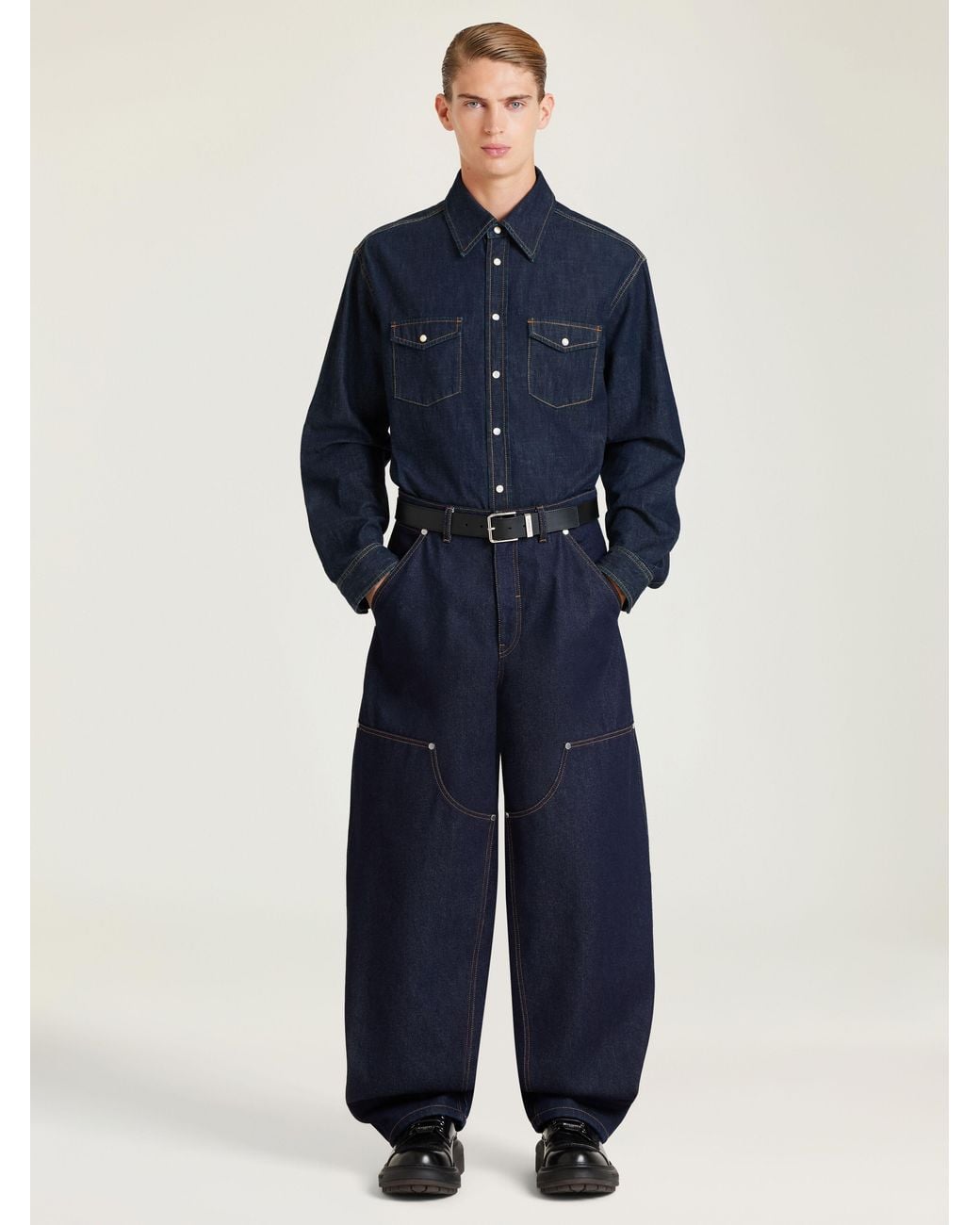 Givenchy Blue Western Shirt for men