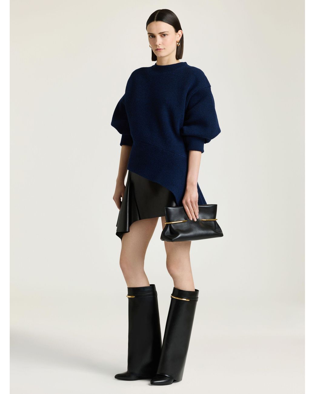 Givenchy Blue Asymmetric Sweater