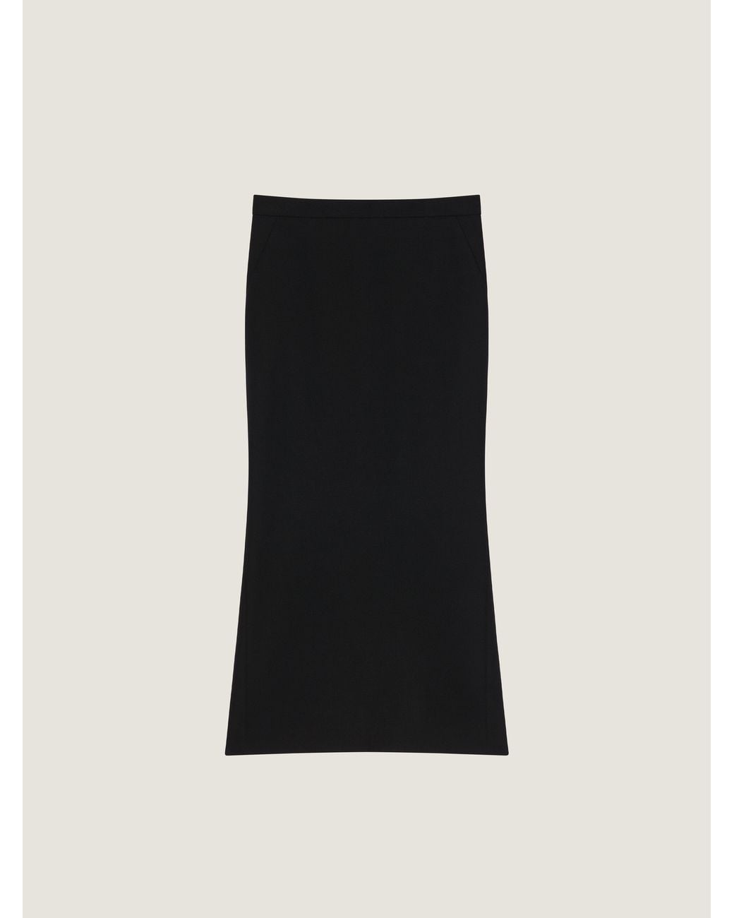 Givenchy Black Midi Kickback Skirt