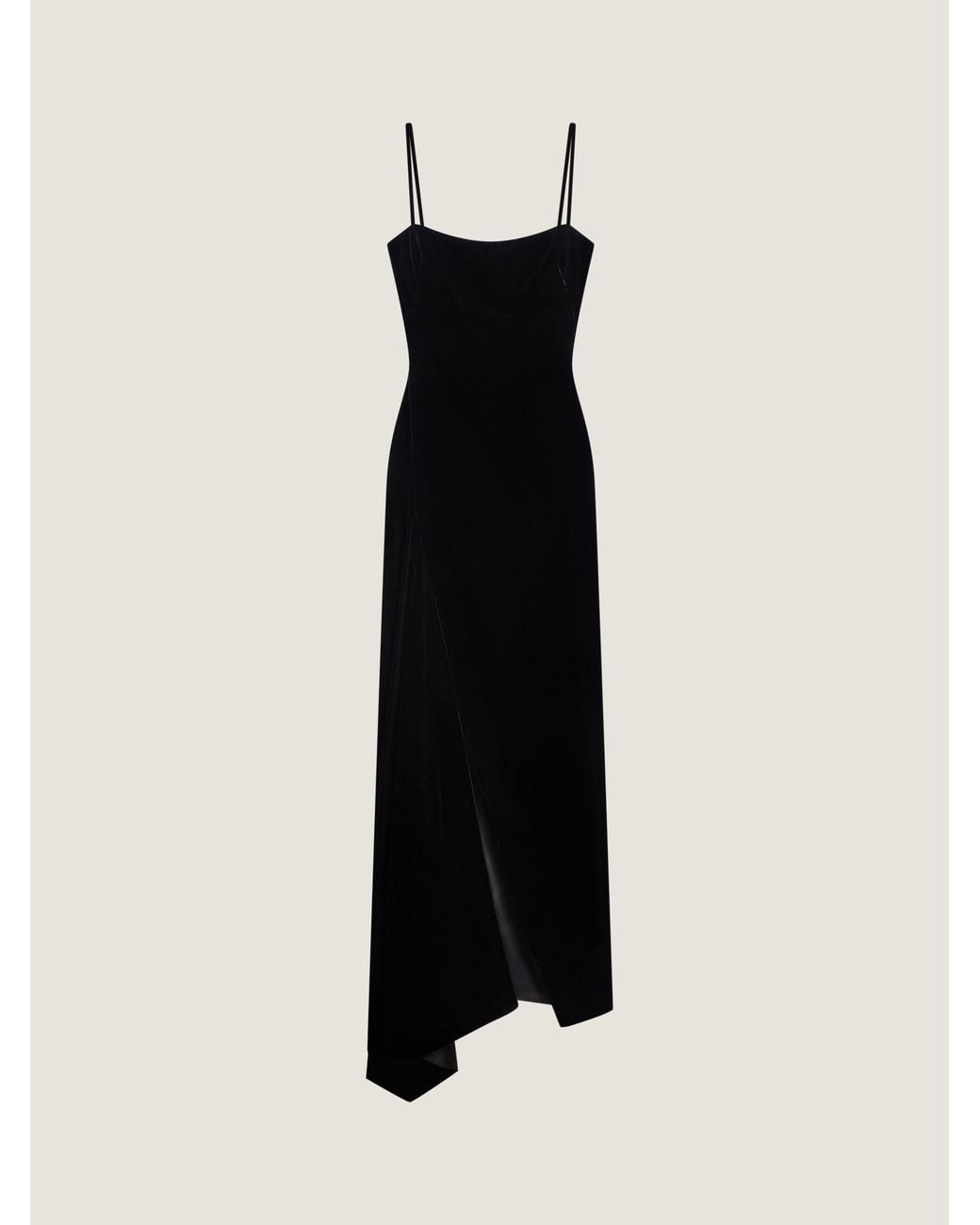 Givenchy Blue Sliced Long Slashed Dress