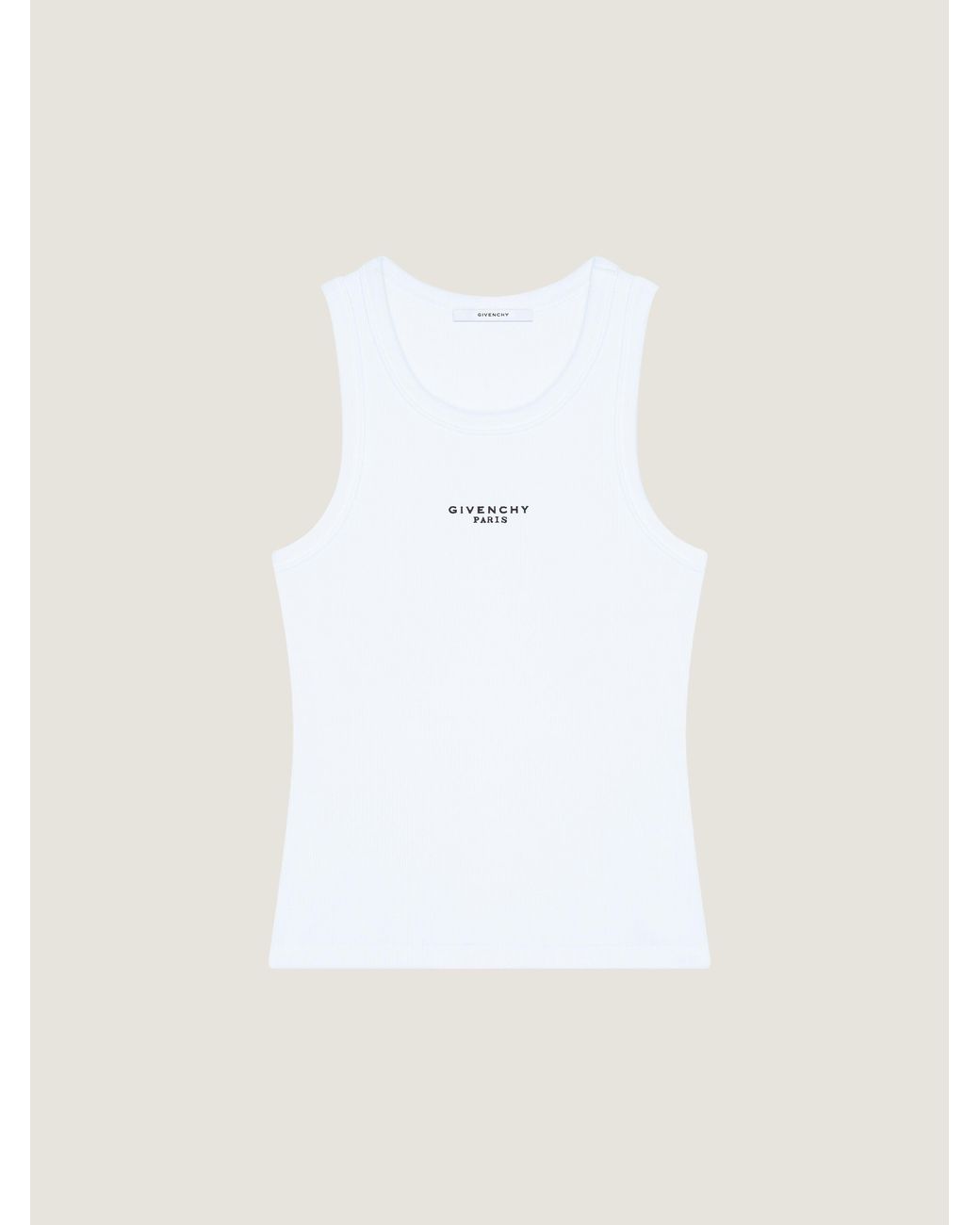 Givenchy White Slim Fit Tank Top