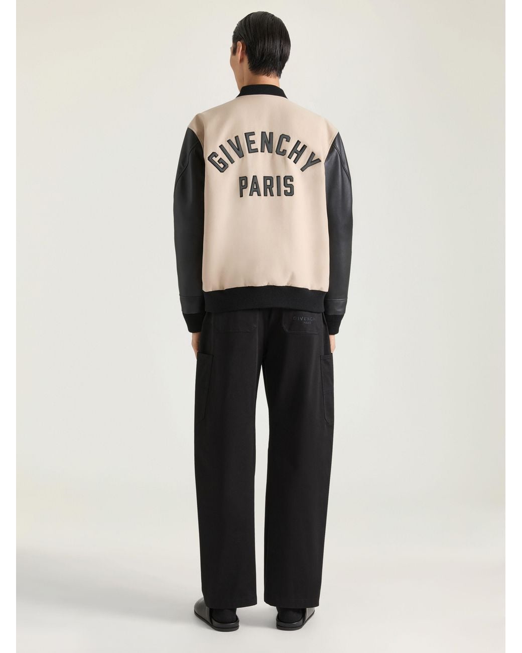 Givenchy Natural Mix Material Blouson With Paris Embroidery for men