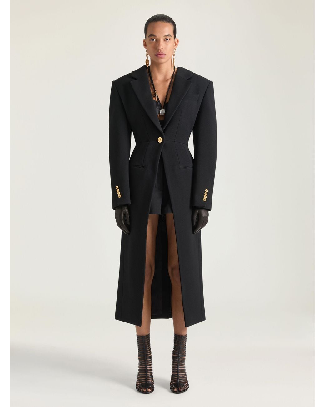Givenchy Black Slashed Coat