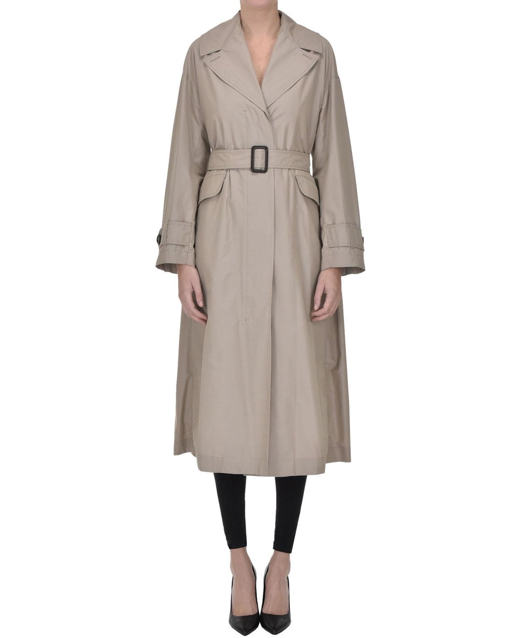 Max Mara Eimper Waterproof Trench in Natural | Lyst