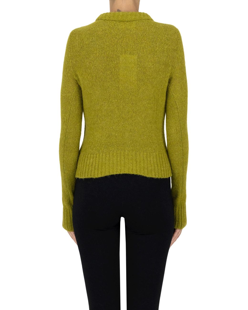 iBlues Green Quadro Cropped Pullover