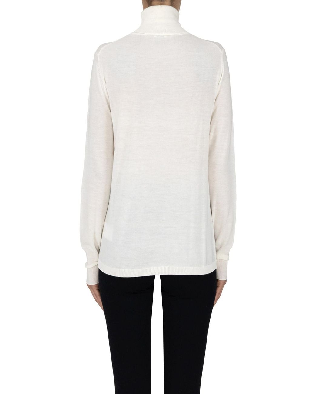 Aspesi White Turtleneck Pullover