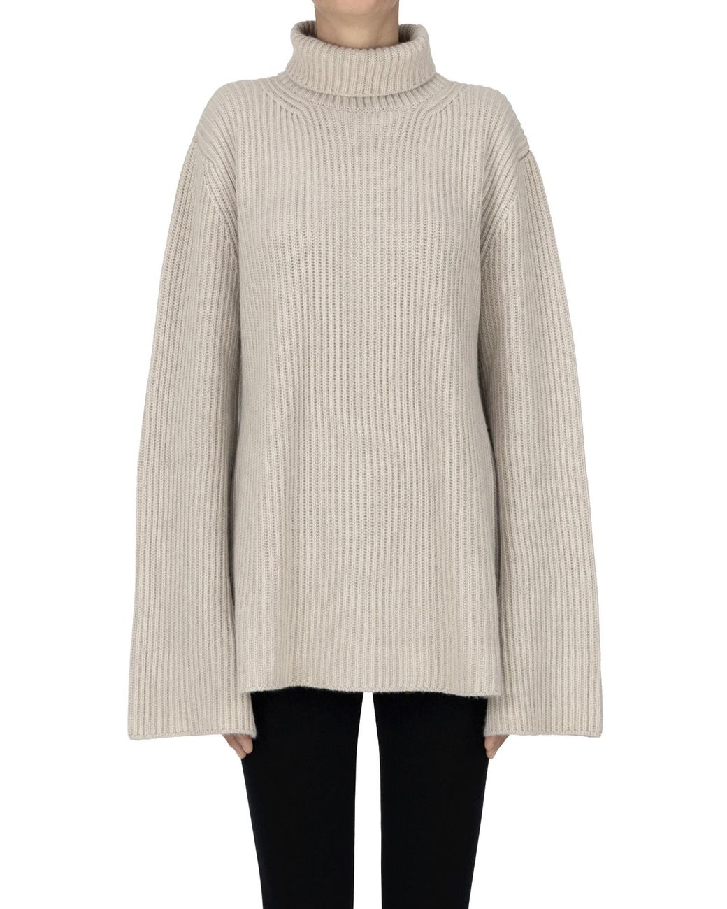 EXCUSE·MOI Natural Ribbed Cashmere Pullover