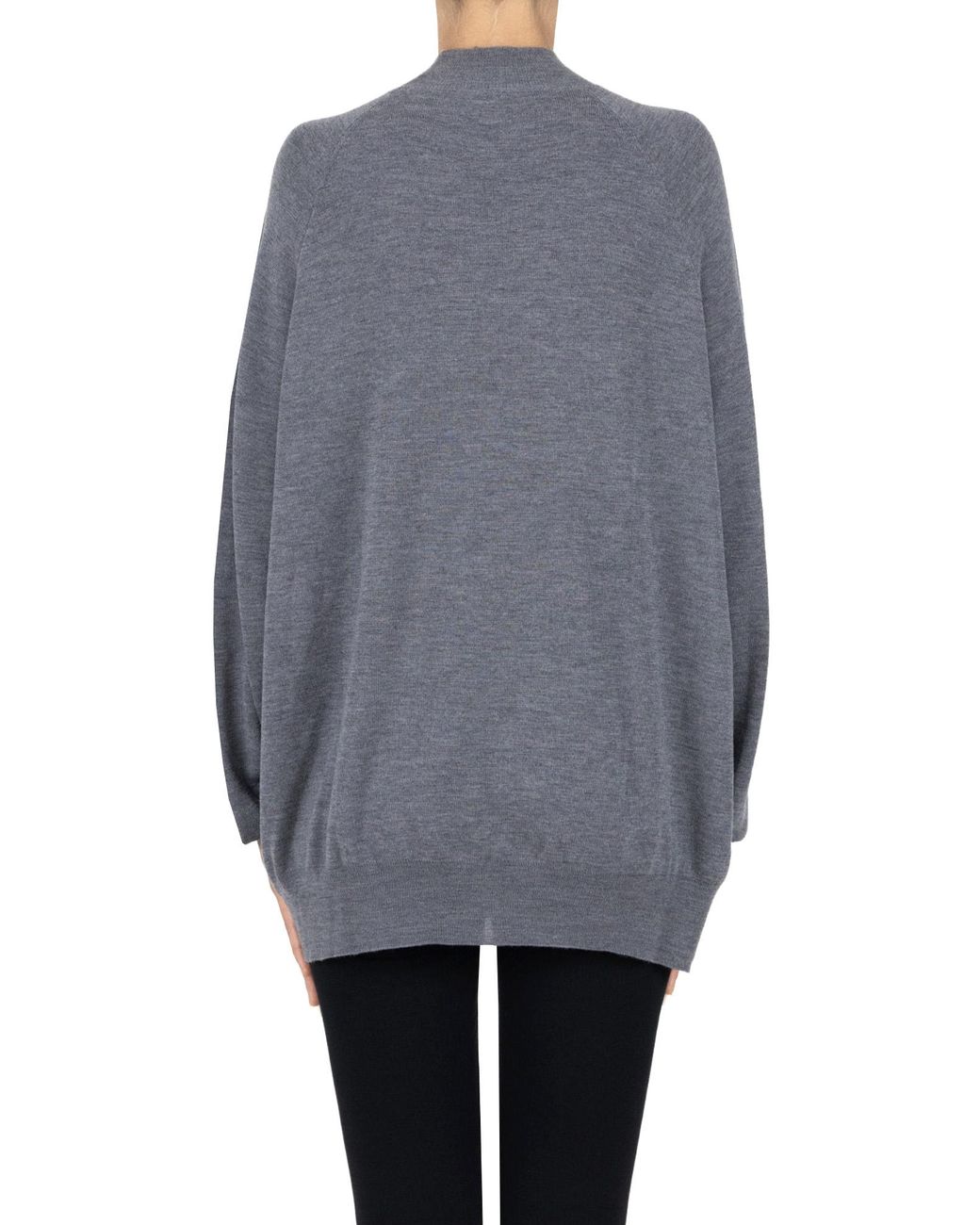 Aspesi Gray Stand-up Collar Pullover